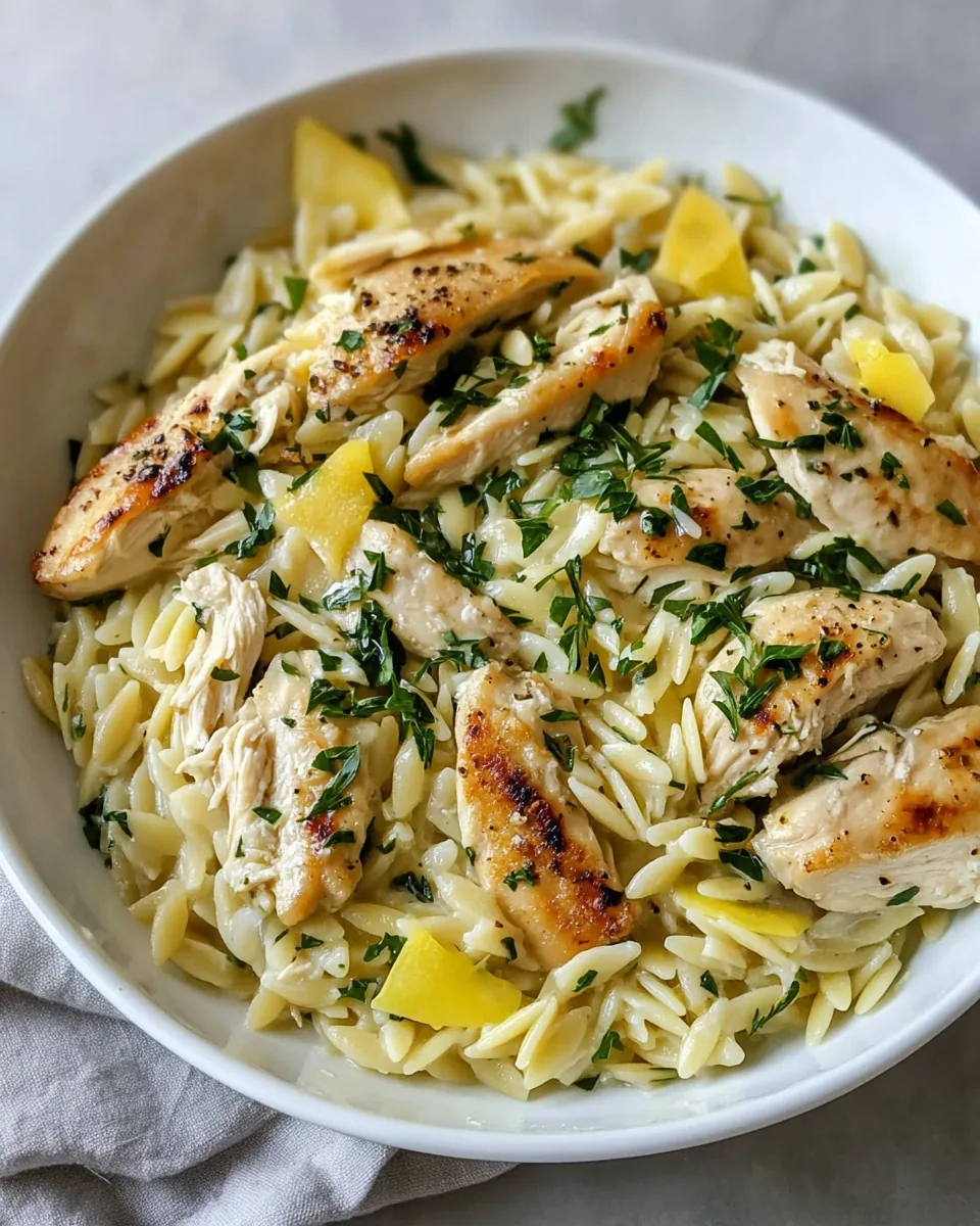 One Pan Chicken Orzo