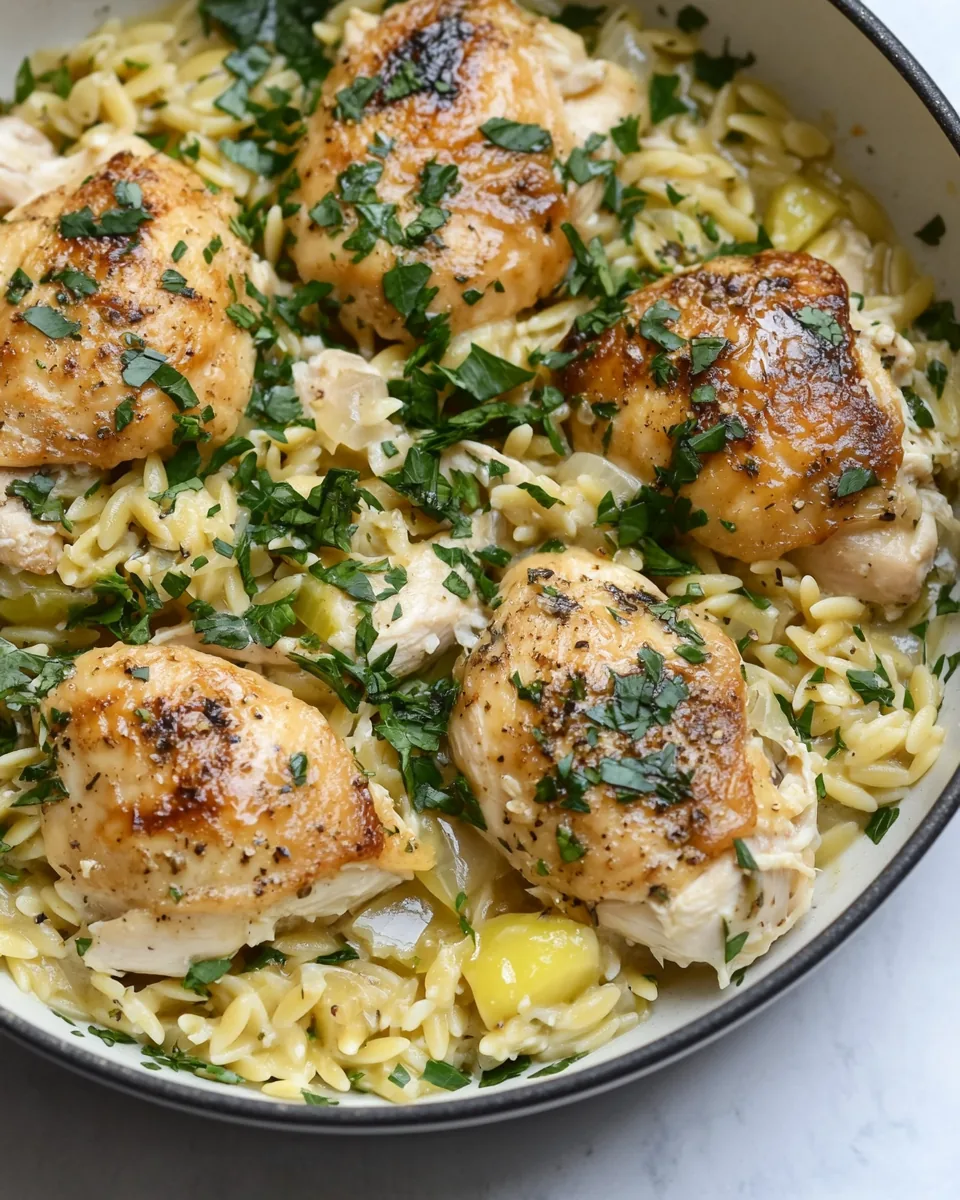 One Pan Chicken Orzo