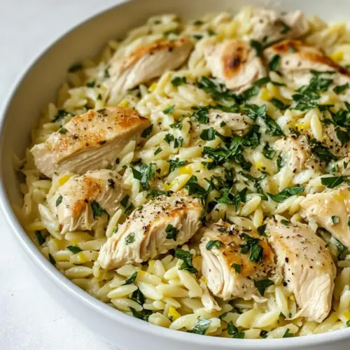 One Pan Chicken Orzo