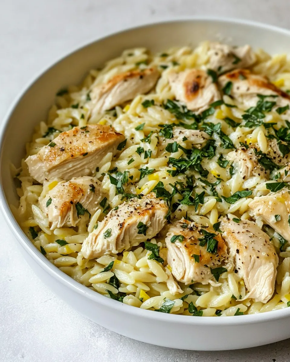 One Pan Chicken Orzo