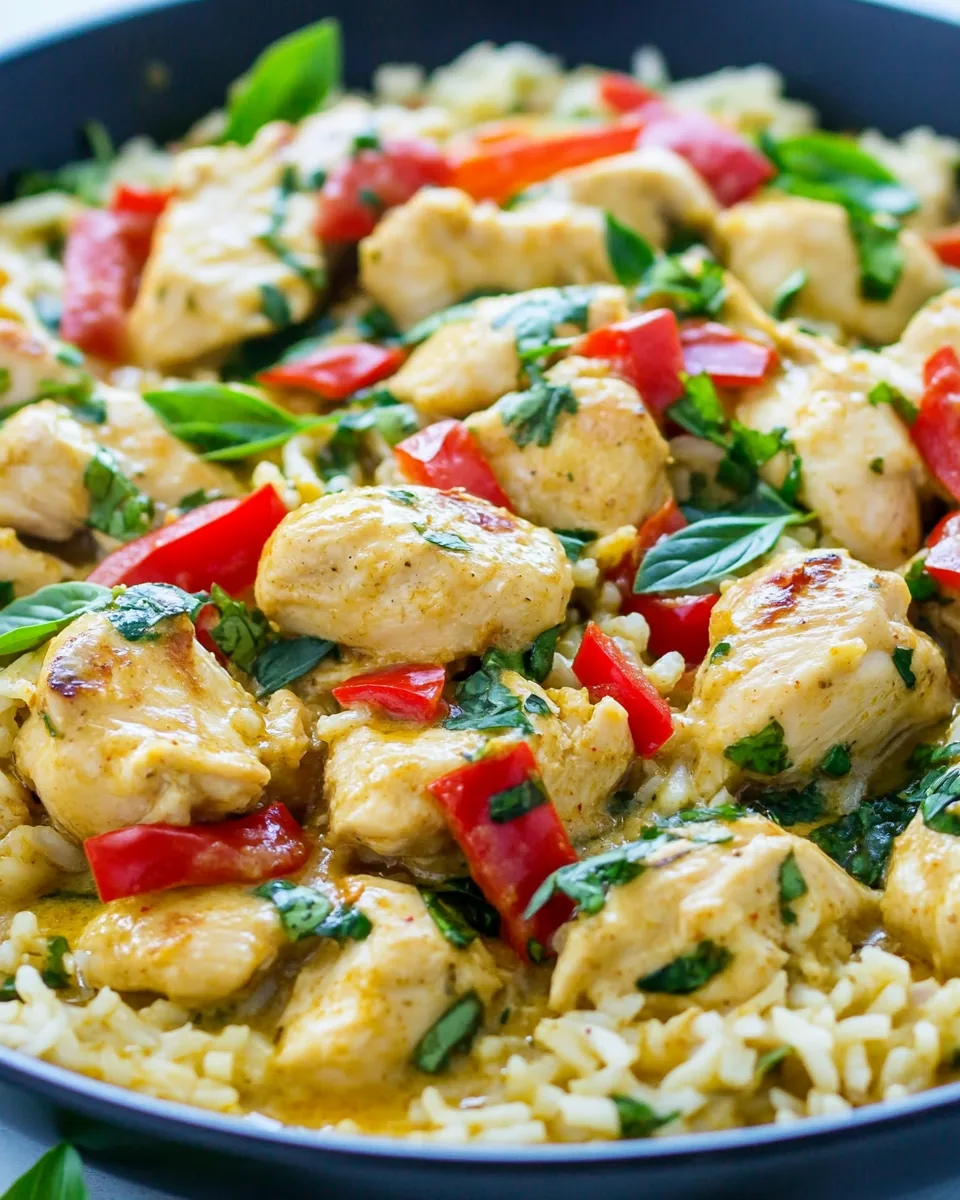 One Pan Coconut Curry Chicken and Rice