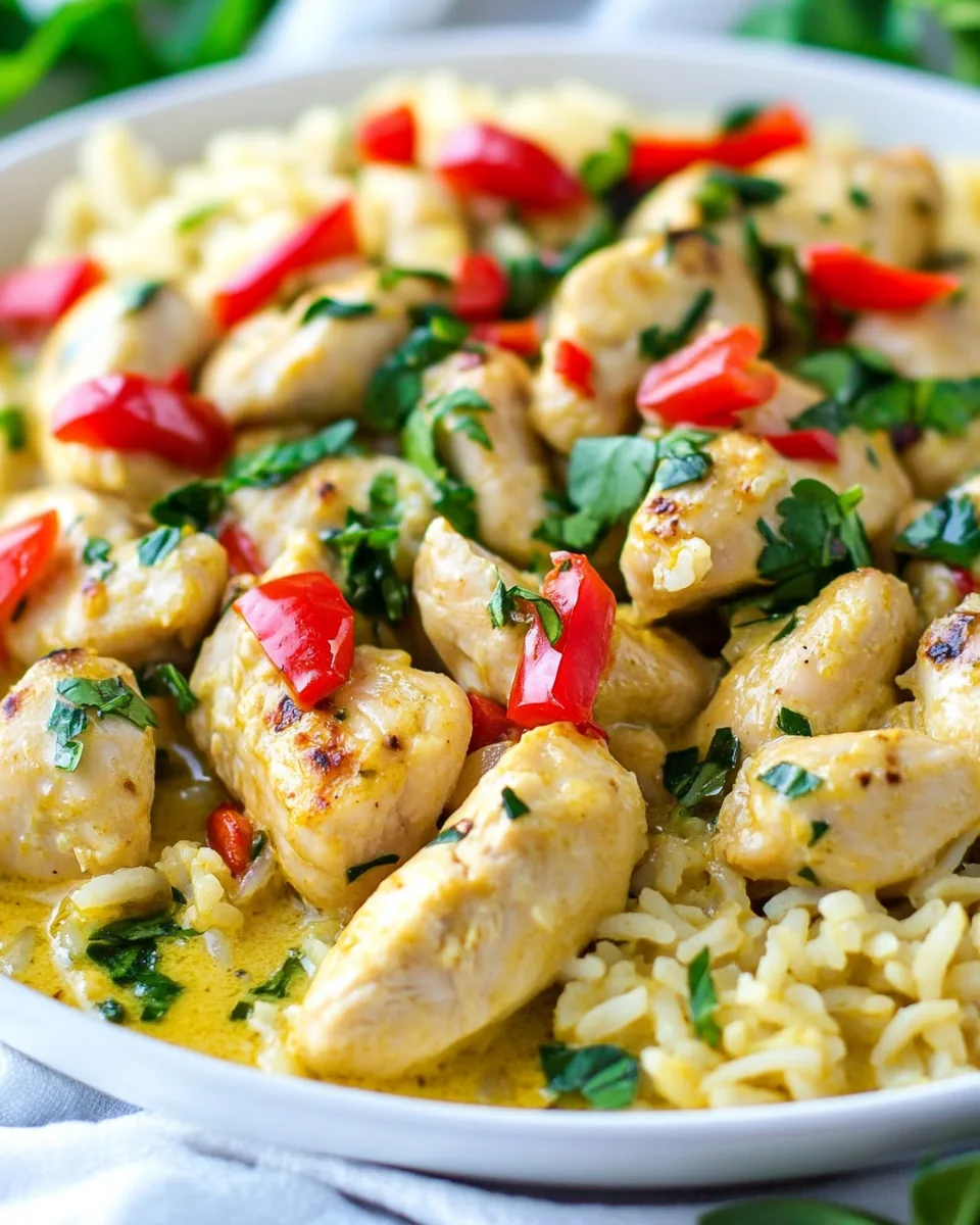 One Pan Coconut Curry Chicken and Rice