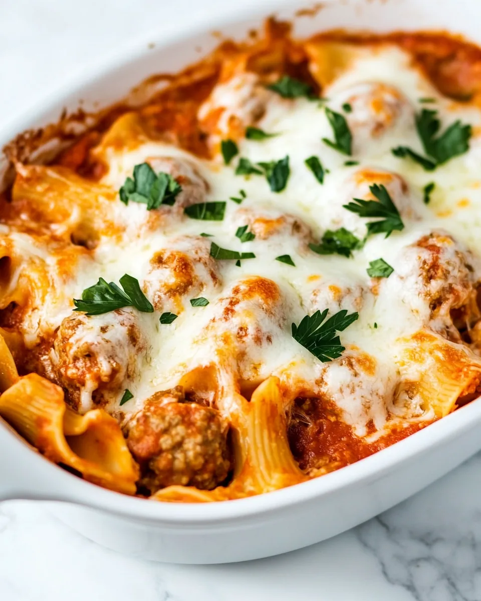 One Pan Meatball Casserole