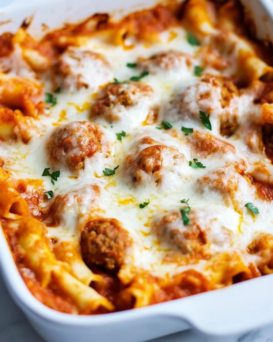 One Pan Meatball Casserole