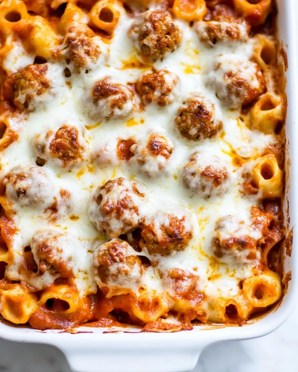 One Pan Meatball Casserole