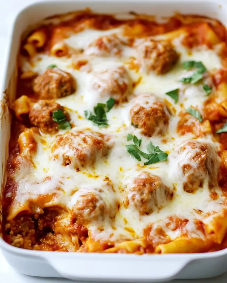 One Pan Meatball Casserole