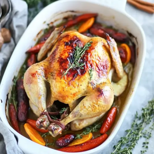 Orange Ginger Turmeric Whole Roast Chicken