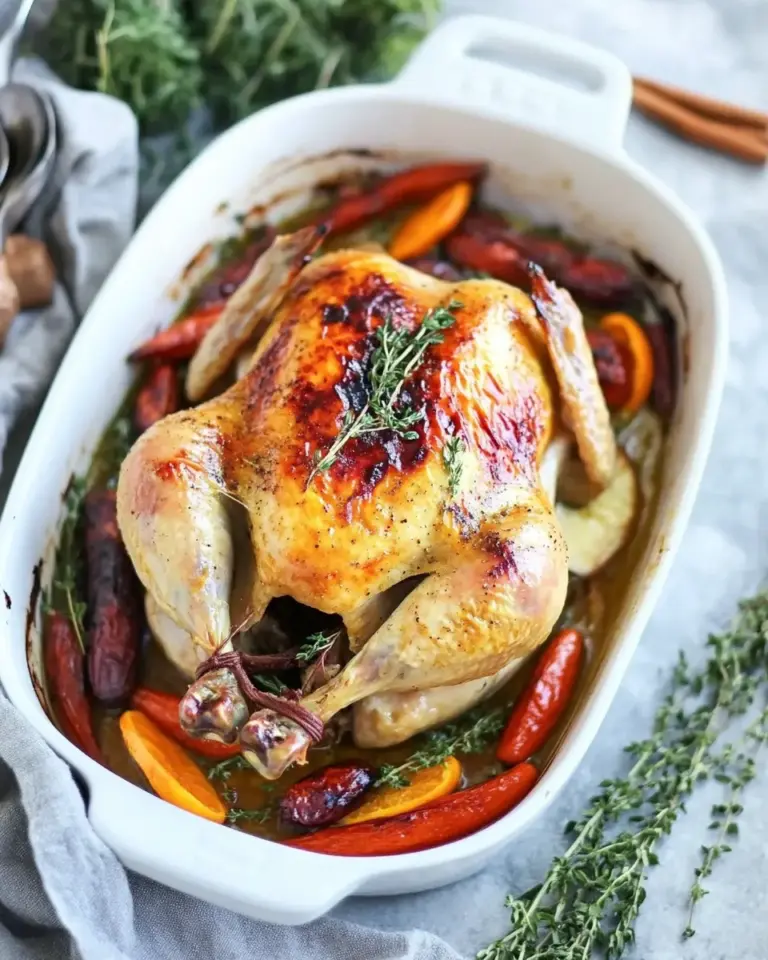 Orange Ginger Turmeric Whole Roast Chicken