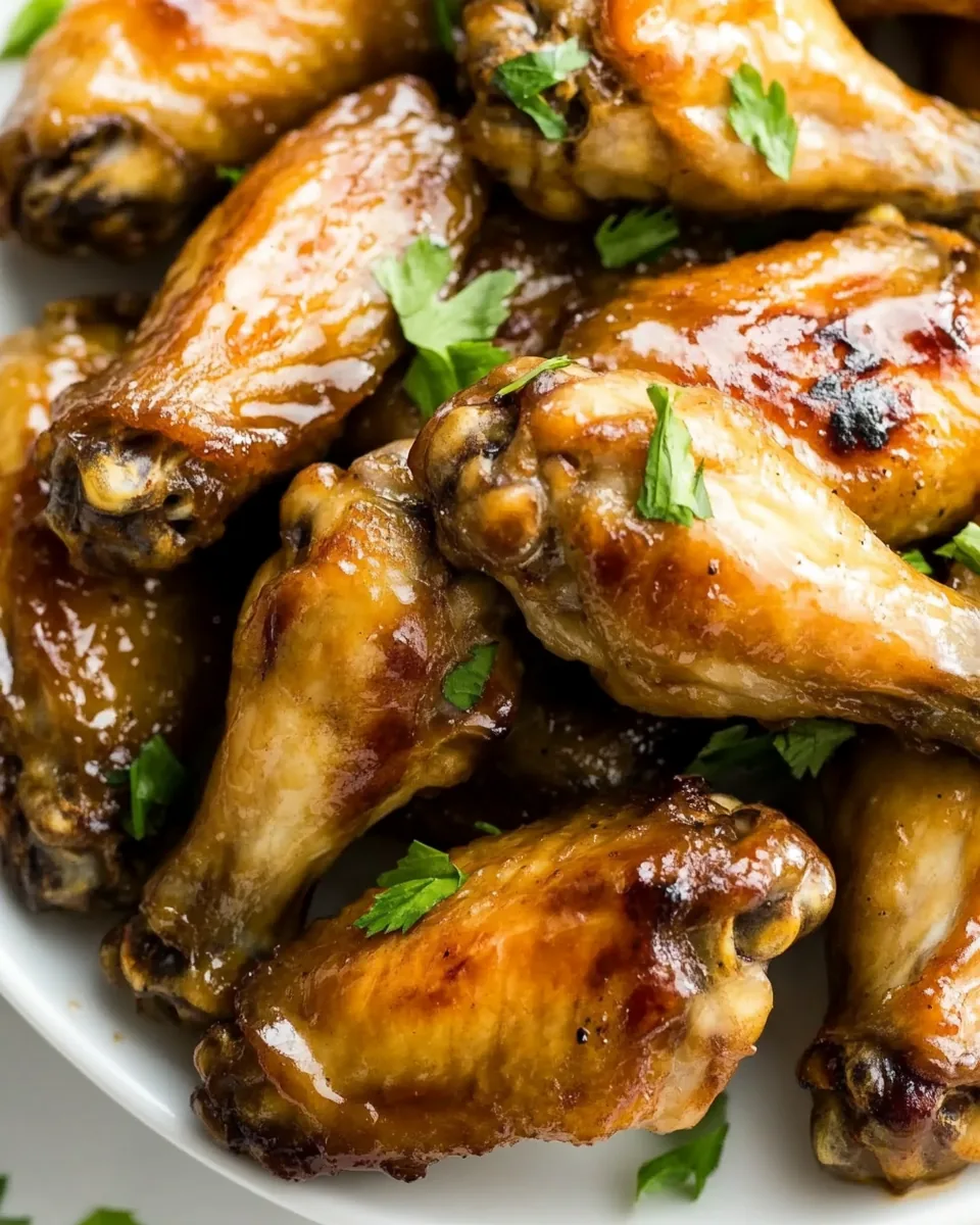 Orange Maple Glazed Chicken Wings