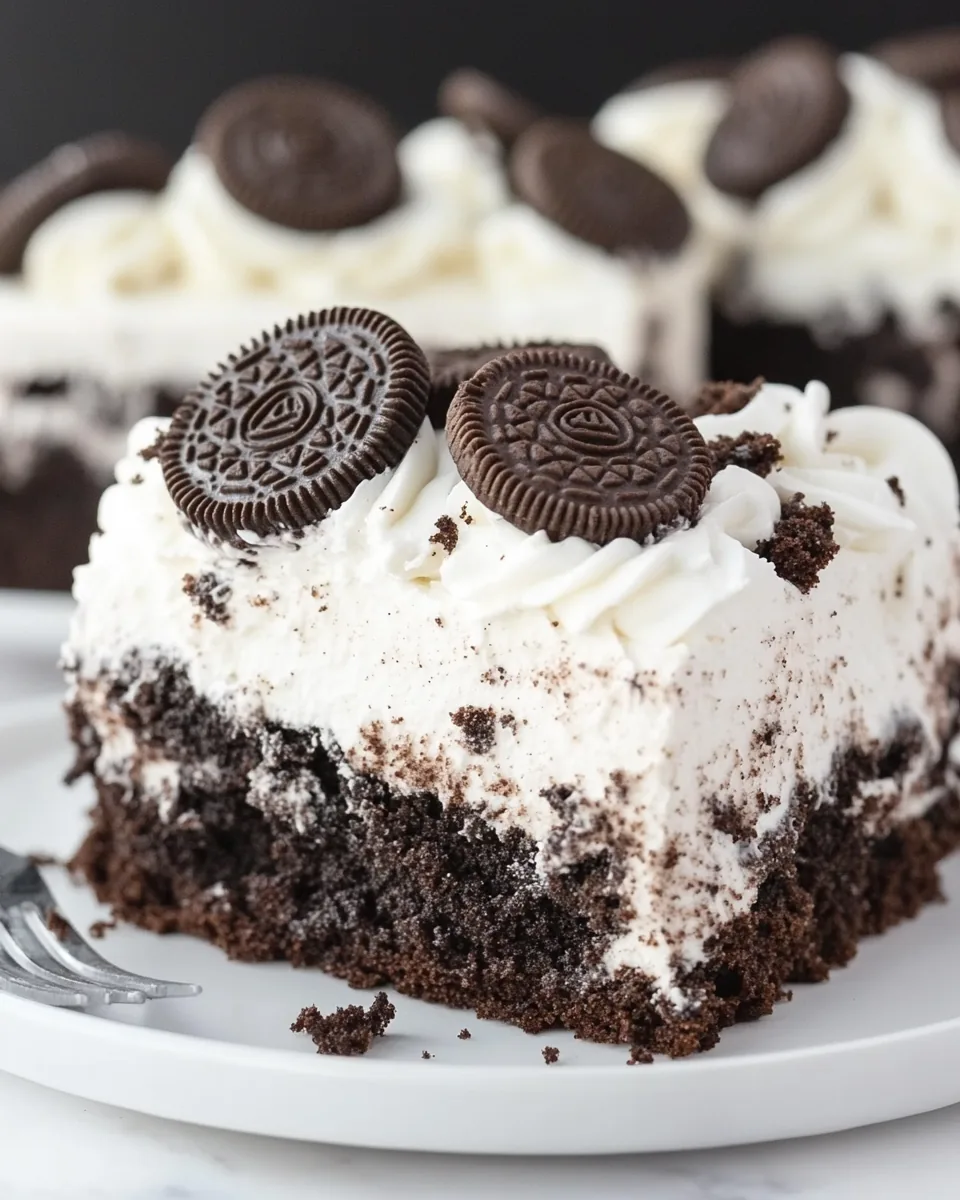 Oreo Poke Cake