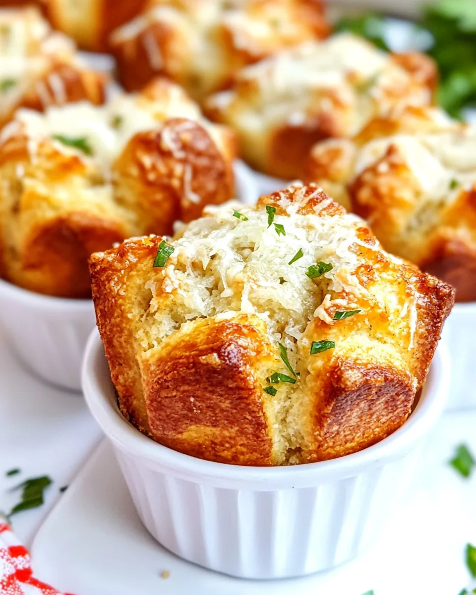 Parmesan Garlic Monkey Bread Muffins