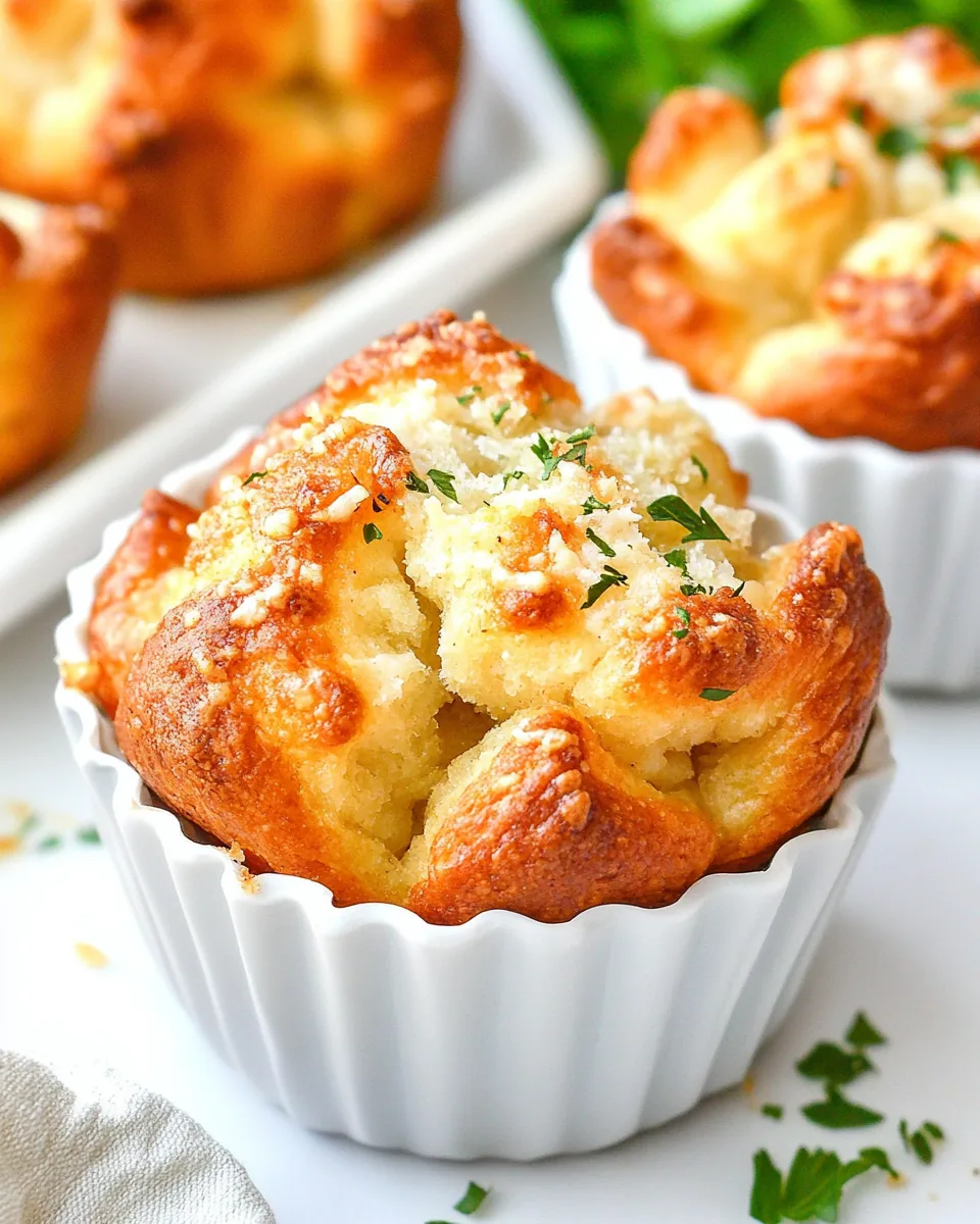 Parmesan Garlic Monkey Bread Muffins