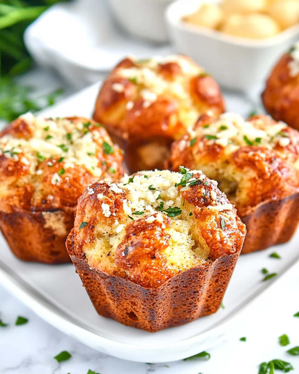 Parmesan Garlic Monkey Bread Muffins
