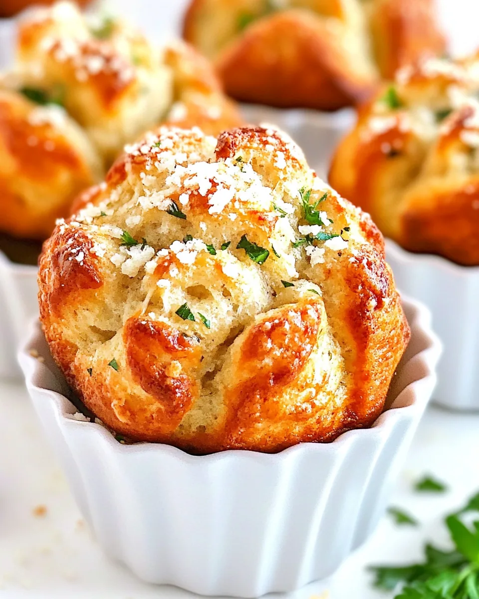 Parmesan Garlic Monkey Bread Muffins