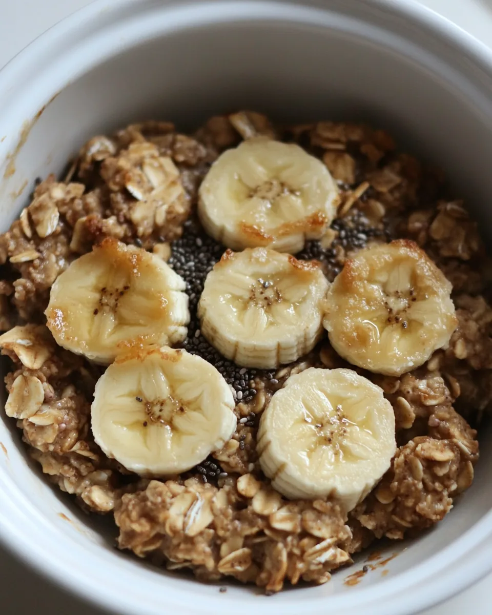 Peanut Butter Banana Baked Oatmeal