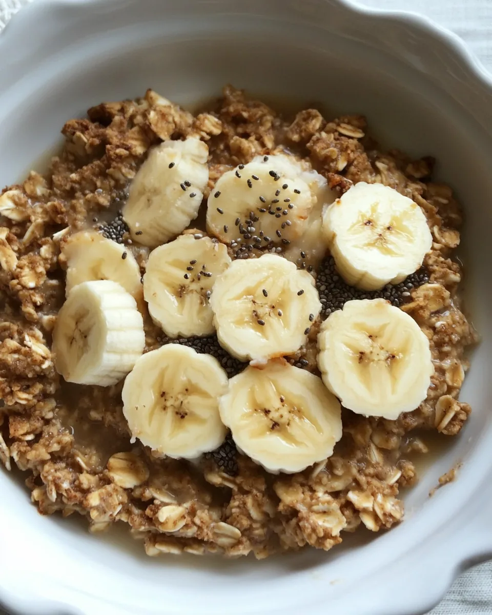 Peanut Butter Banana Baked Oatmeal