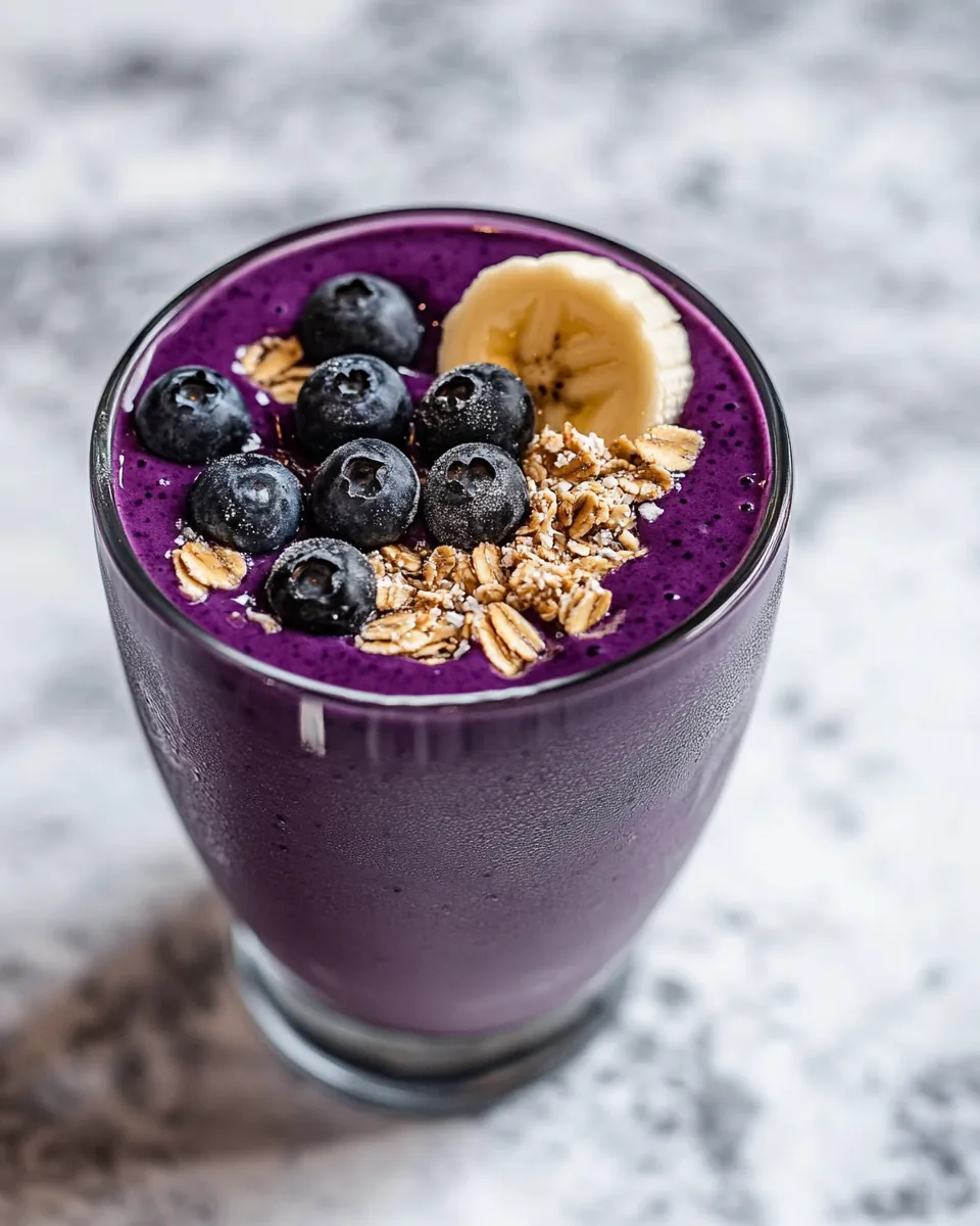 Peanut Butter Blueberry Banana Smoothie
