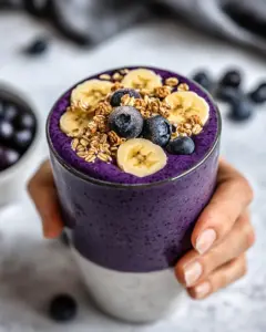 Peanut Butter Blueberry Banana Smoothie