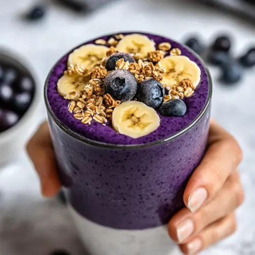 Peanut Butter Blueberry Banana Smoothie