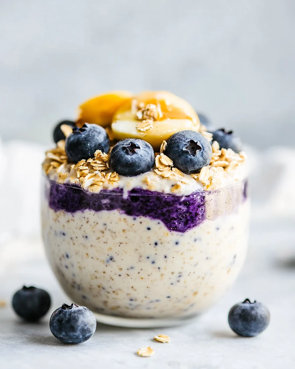 Peanut Butter Blueberry Overnight Oats