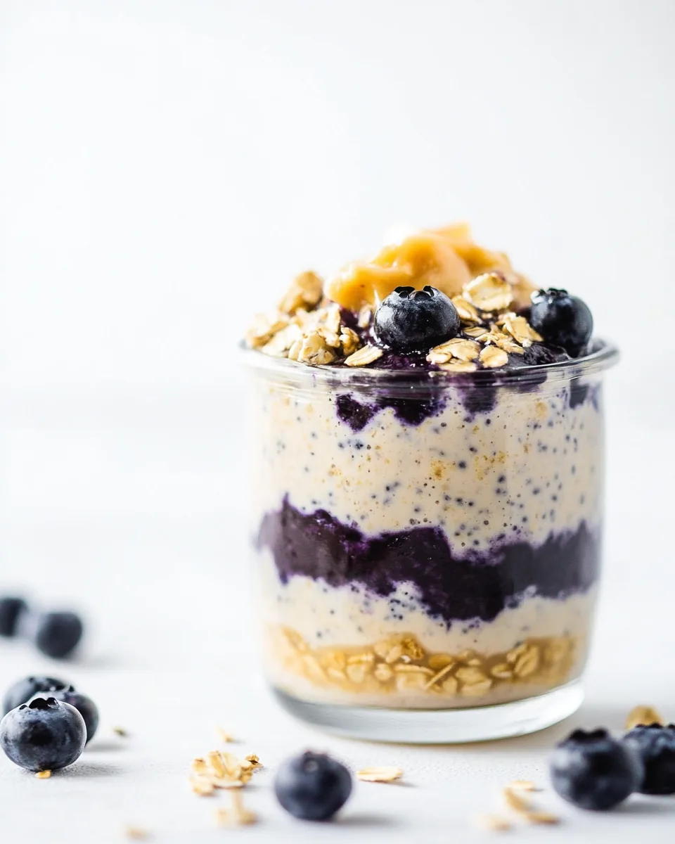 Peanut Butter Blueberry Overnight Oats