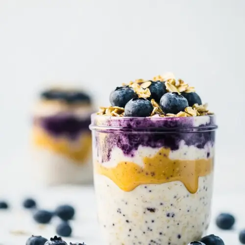 Peanut Butter Blueberry Overnight Oats