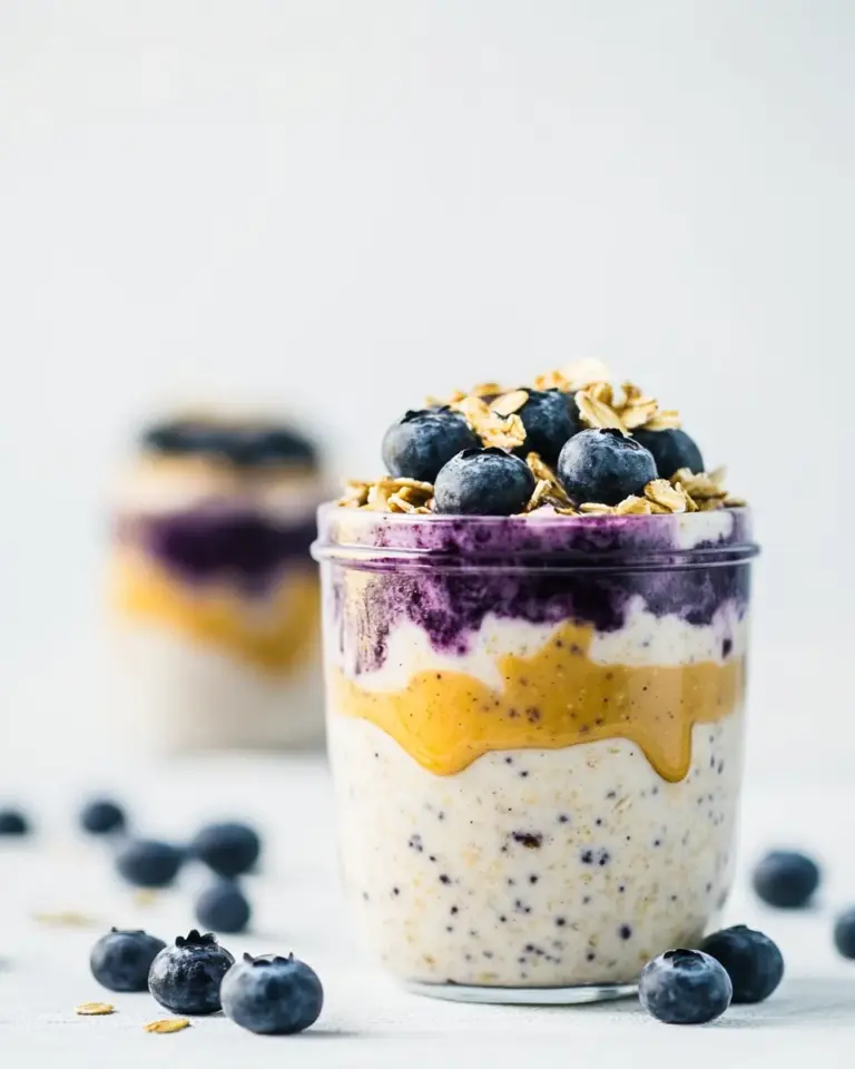 Peanut Butter Blueberry Overnight Oats