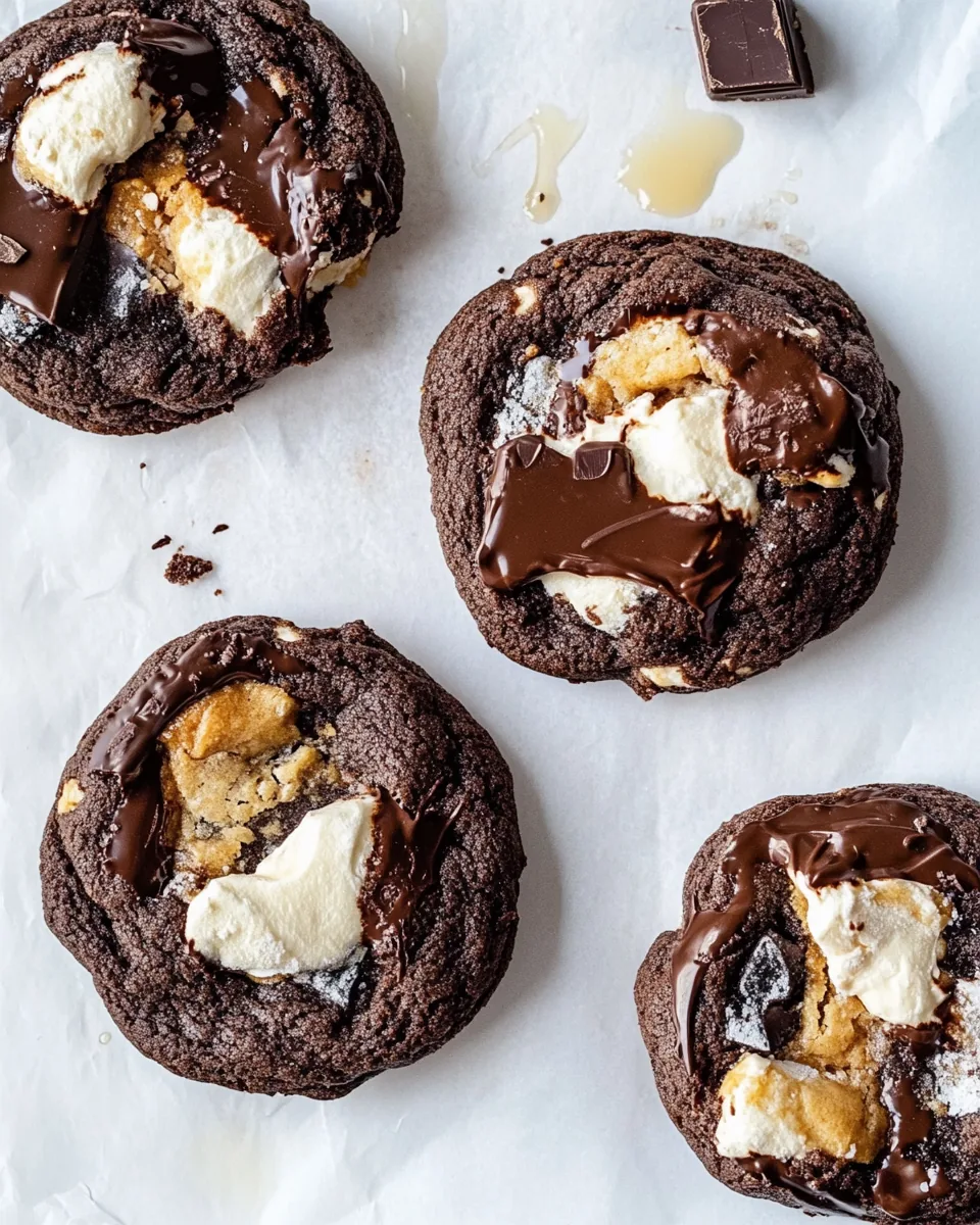 Peanut Butter Cup S'mores Chocolate Cookies