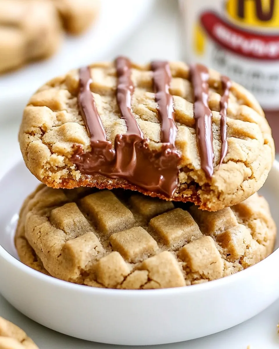 Peanut Butter Nutella Cookies