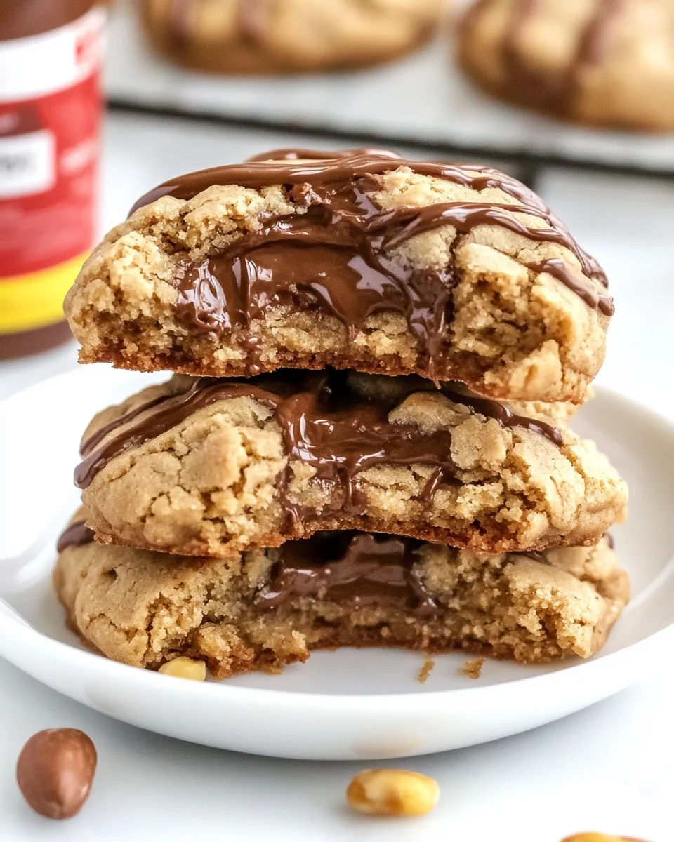 Peanut Butter Nutella Cookies