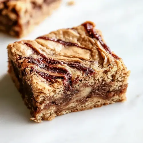 Peanut Butter Jam Nutella Banana Blondies