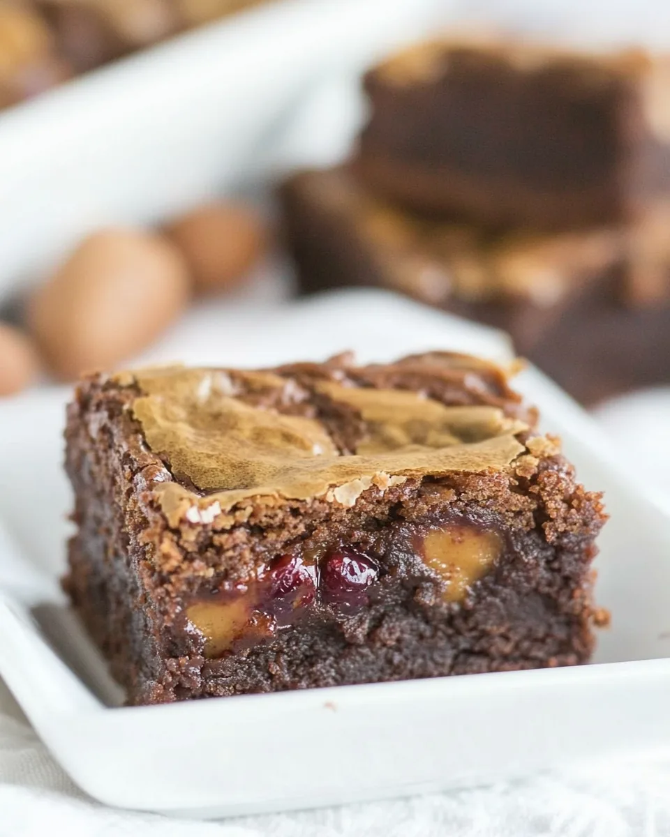 Peanut Butter and Jelly Brownies