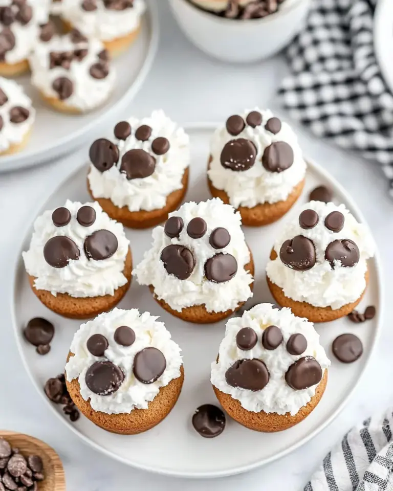 Polar Bear Paw Cupcakes