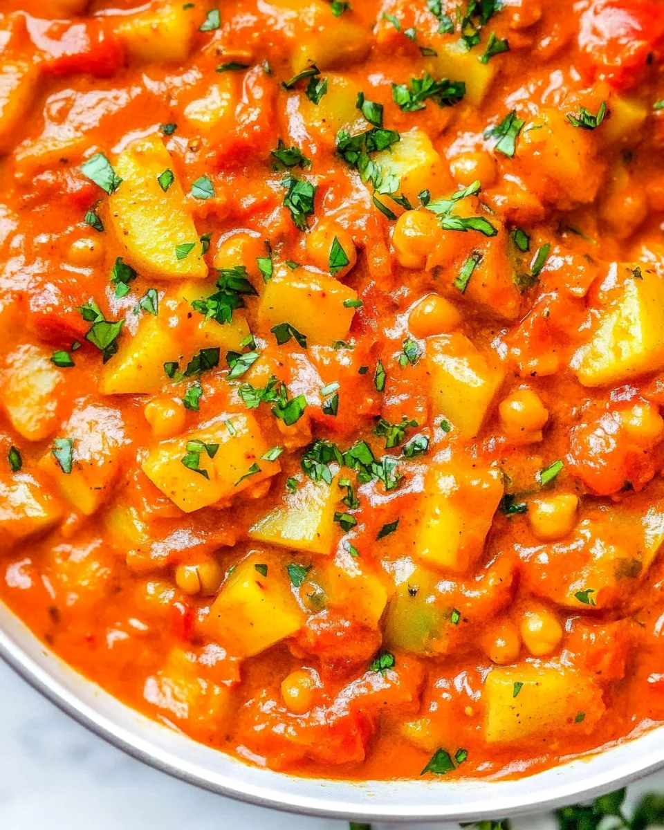 Potato Chickpea Coconut Curry