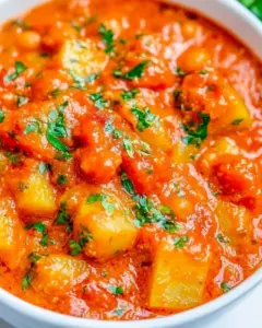 Potato Chickpea Coconut Curry