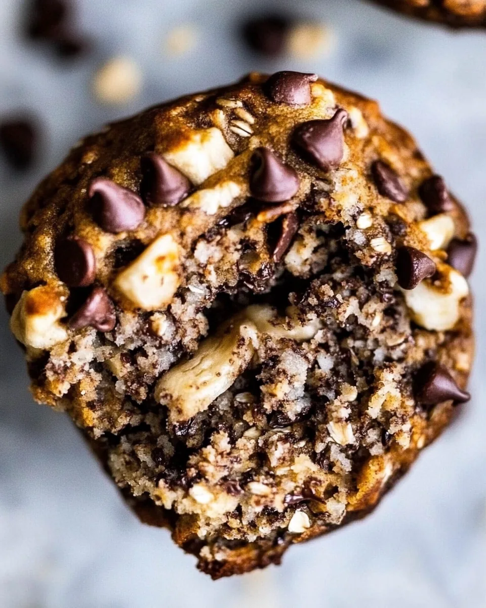 Chocolate Chip Banana Oatmeal Muffins