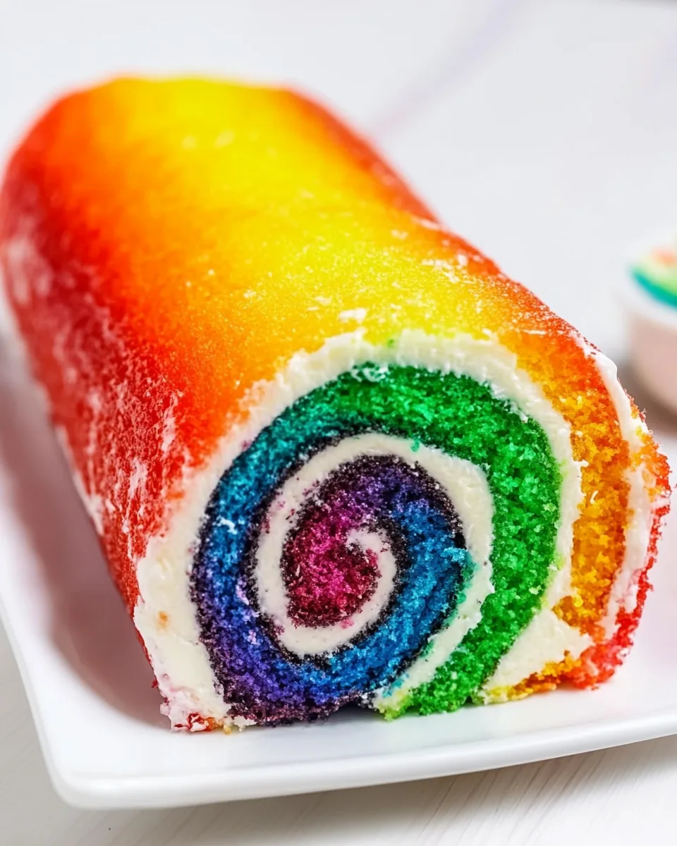 Rainbow Roll Cake