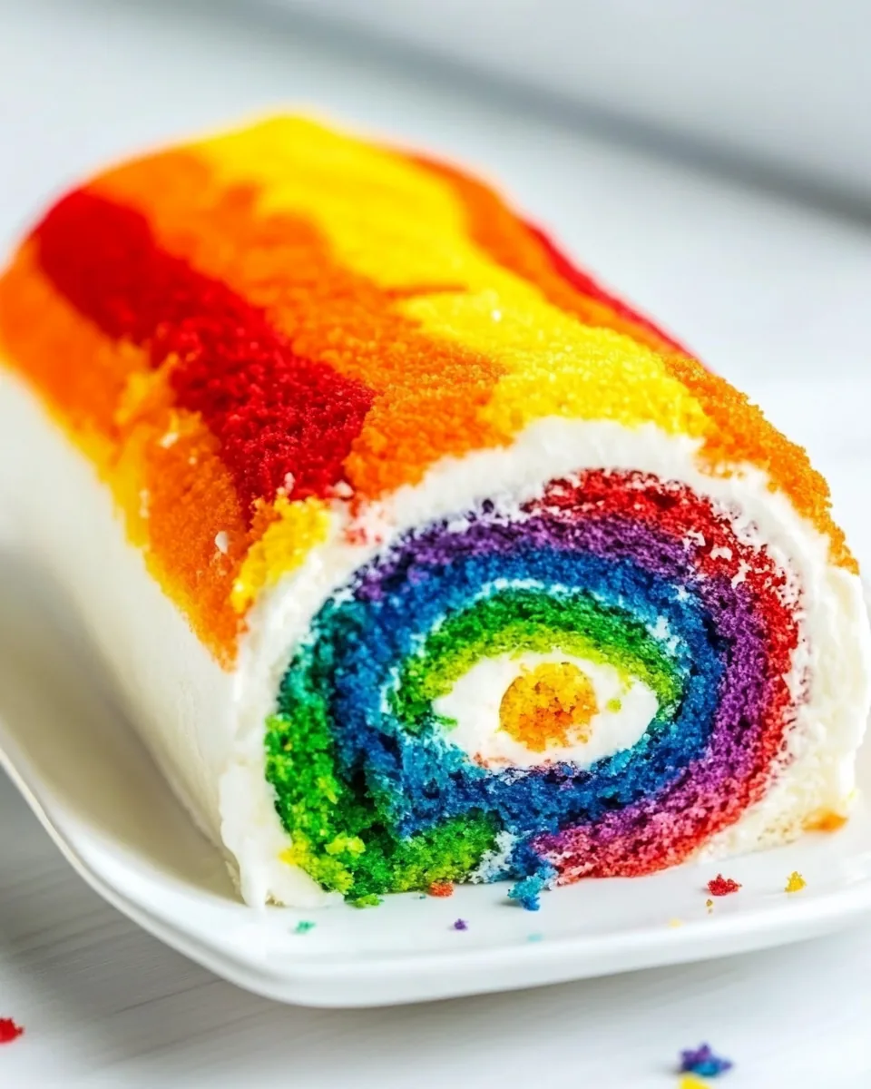 Rainbow Roll Cake