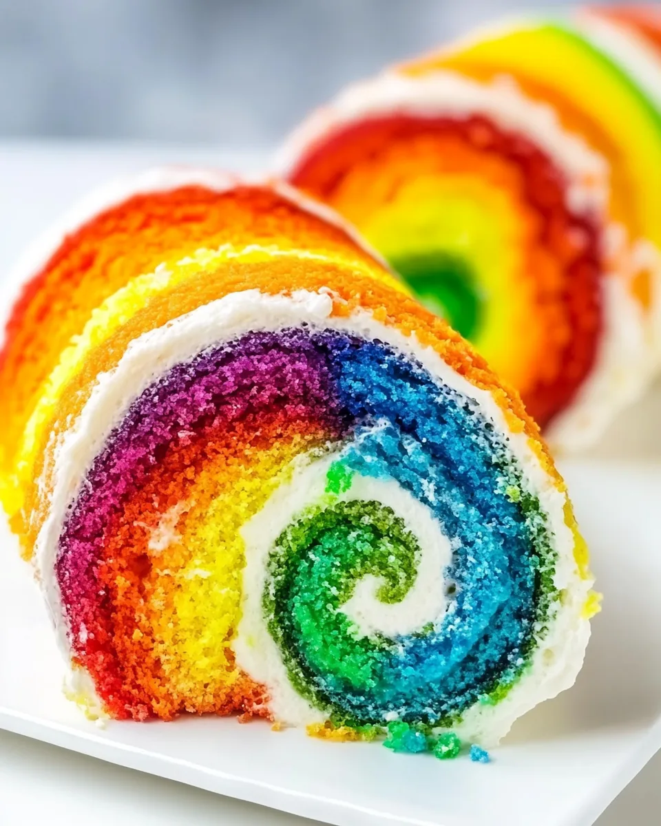 Rainbow Roll Cake