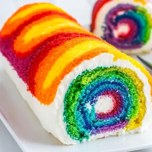 Rainbow Roll Cake