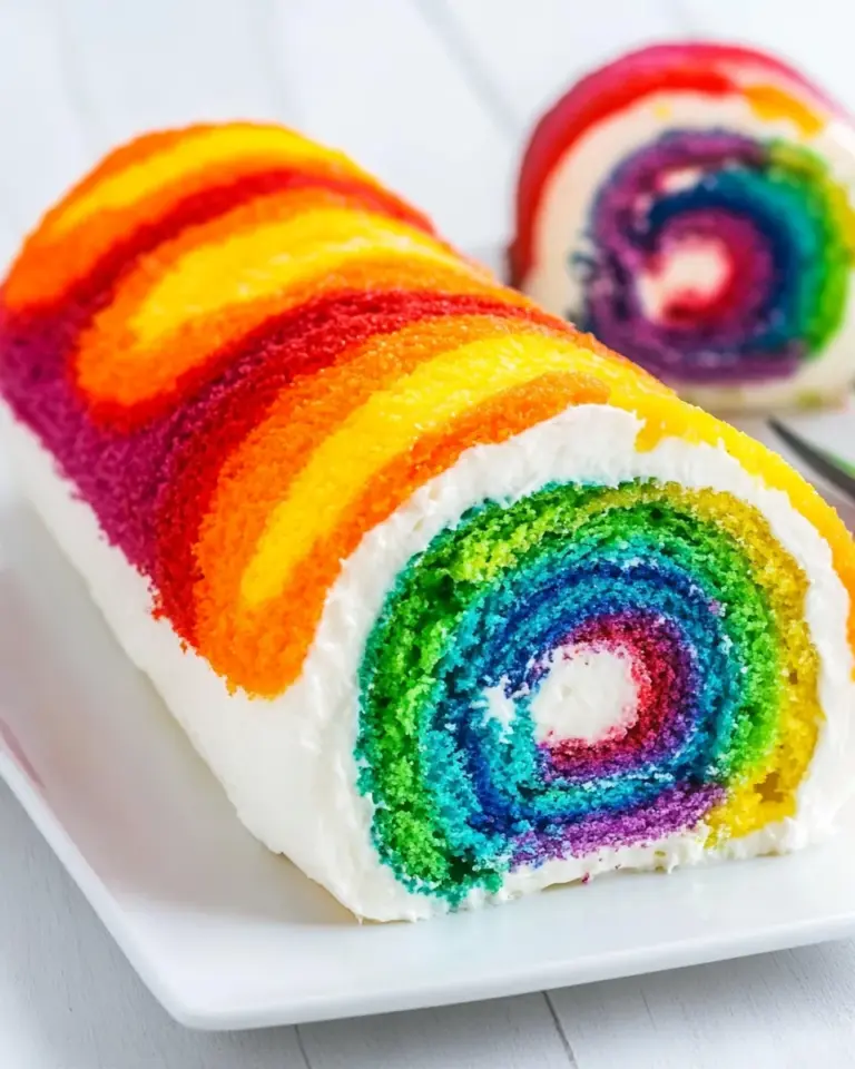 Rainbow Roll Cake