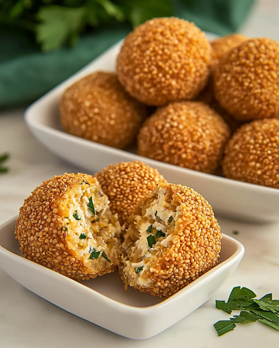 Red Lentil Mozzarella Croquettes