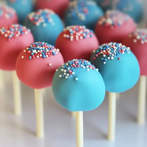 Red White and Blue Cake Pops