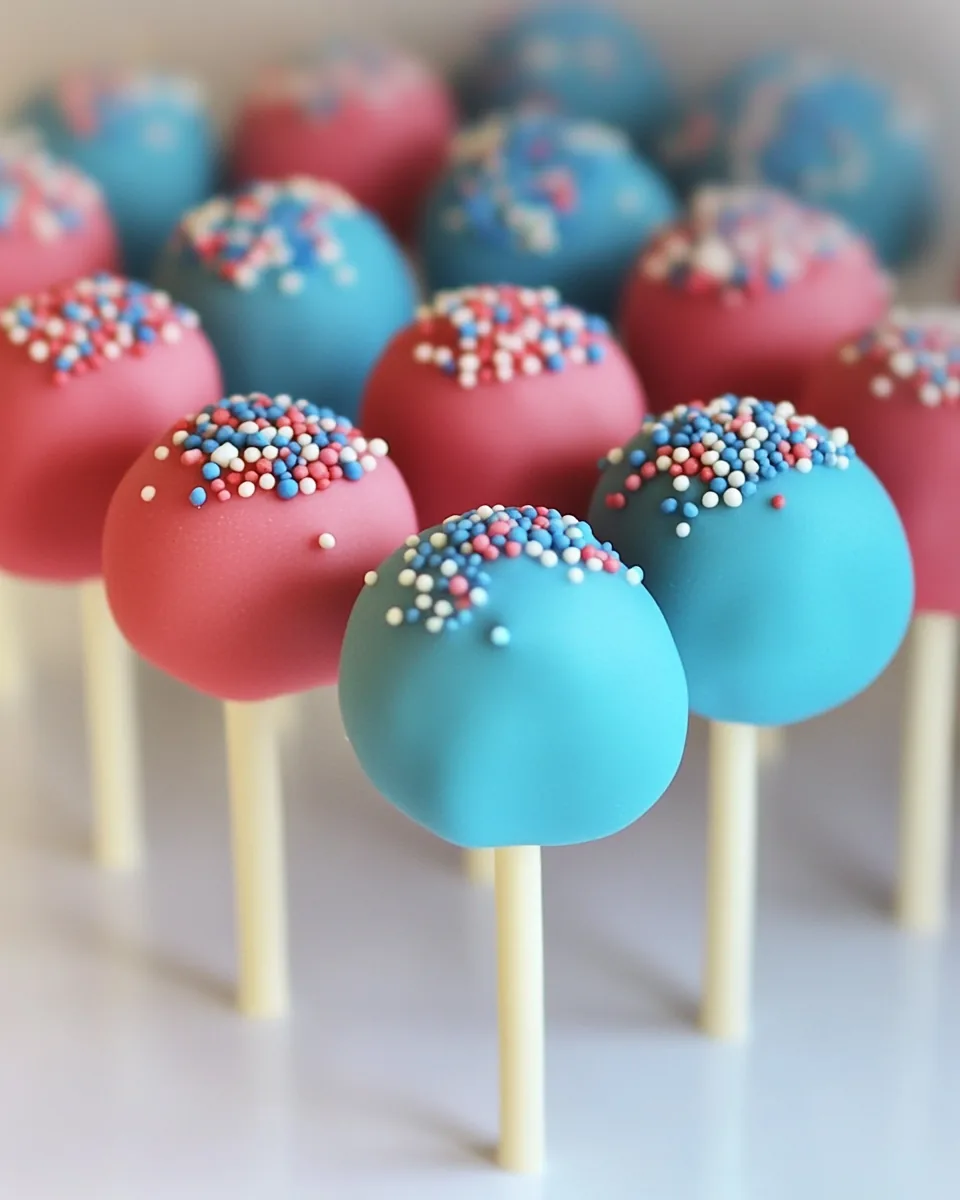 Red White and Blue Cake Pops