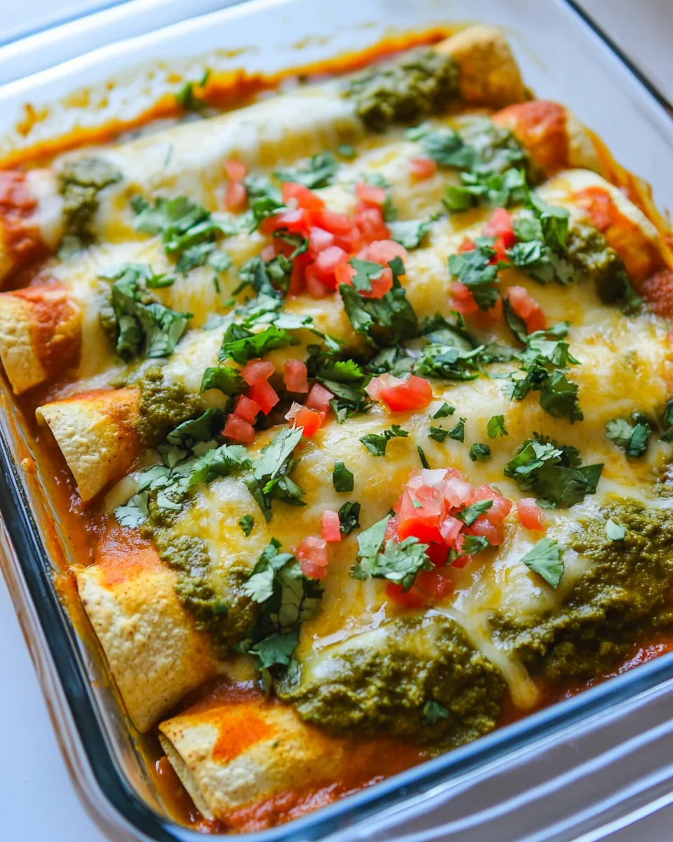 Red and Green Enchiladas