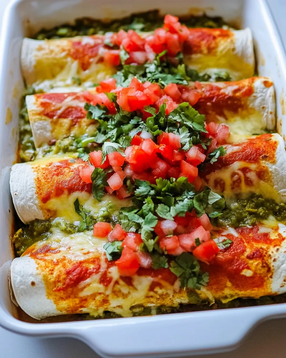 Red and Green Enchiladas