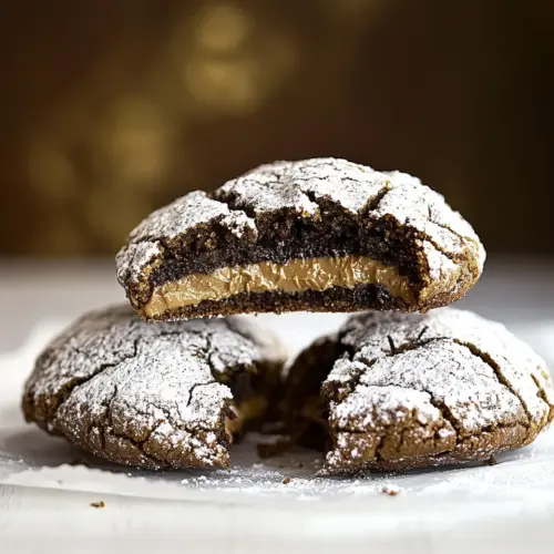 Reese’s Peanut Butter Cup Filled Crinkle Cookies