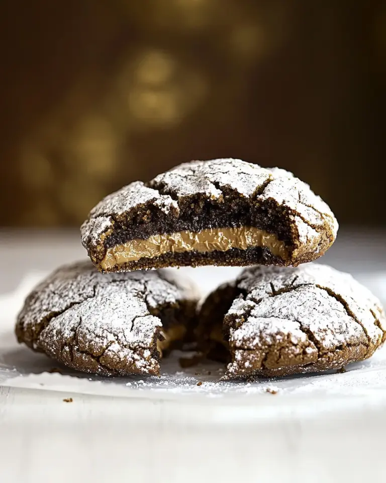 Reese’s Peanut Butter Cup Filled Crinkle Cookies