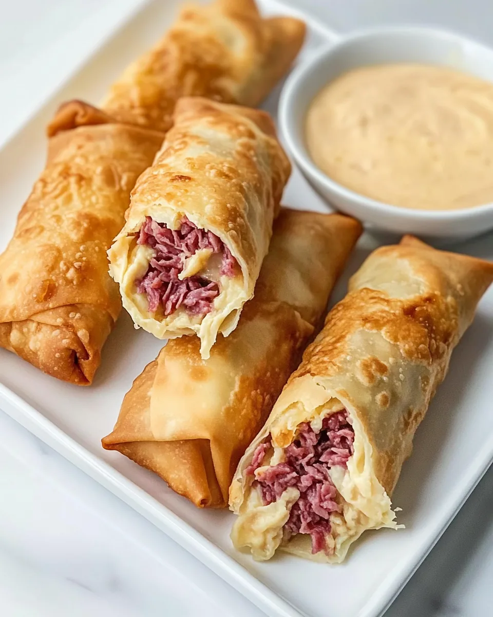 Reuben Egg Rolls