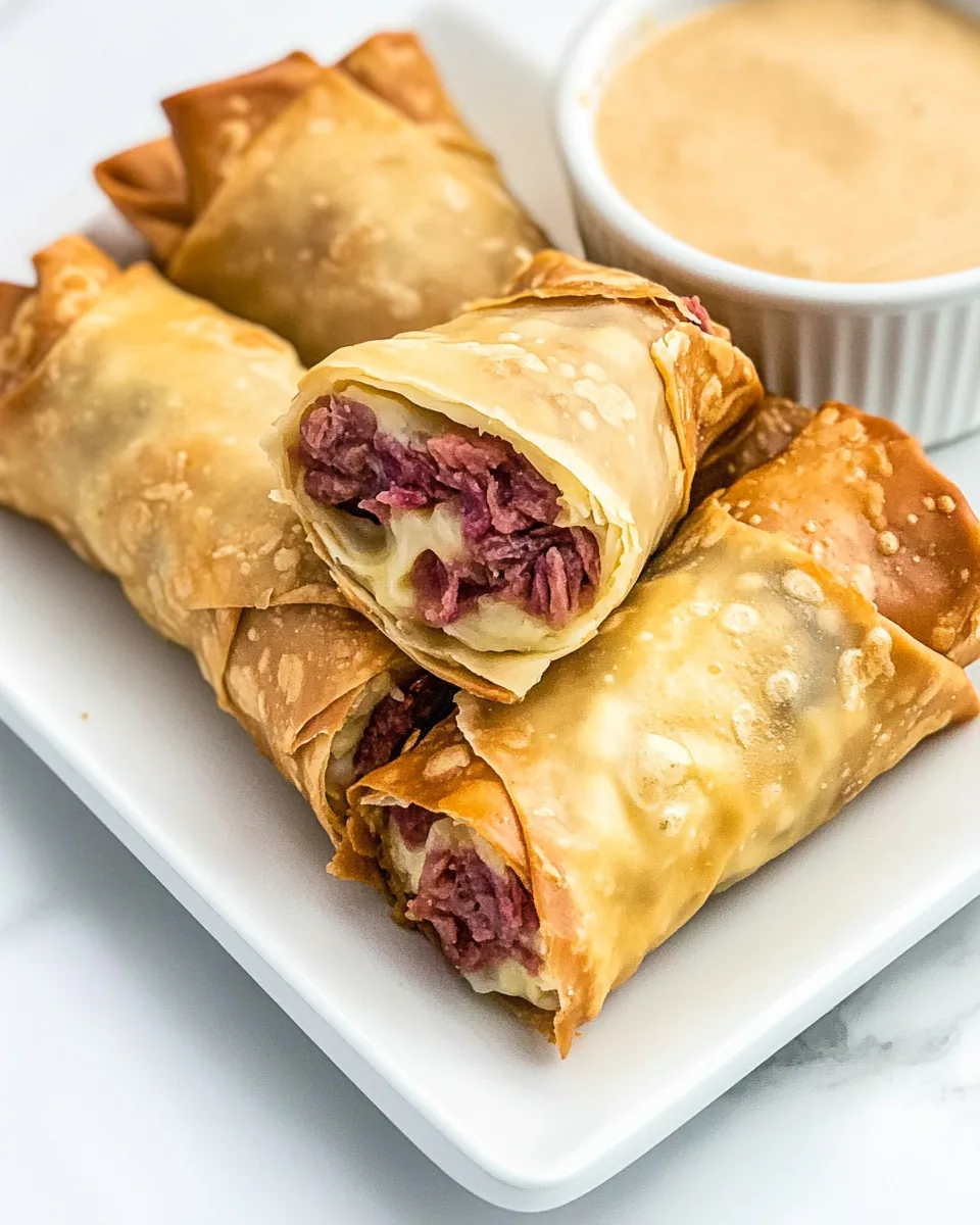 Reuben Egg Rolls